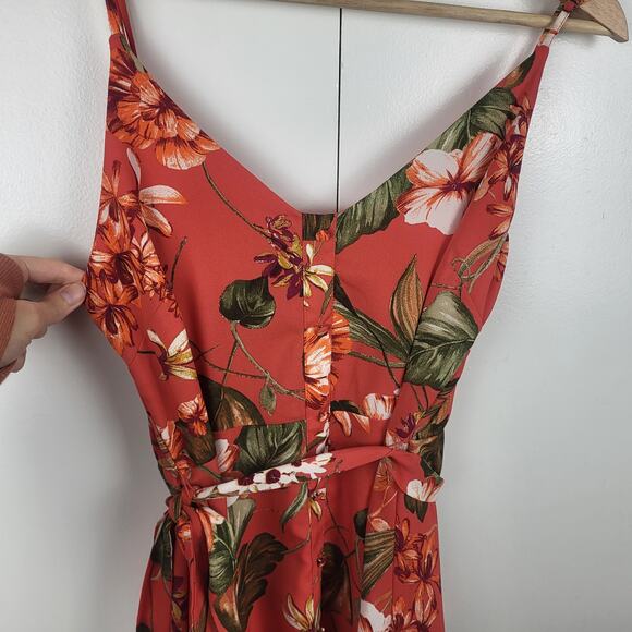 LULUS Floral Ditsy Print Mini Dress Spaghetti Straps Summer Sundress | Small - Picture 4 of 11